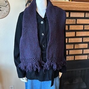 Knit Purple Scarf
